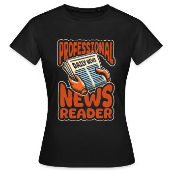 Presenter - Women's T-Shirt - black - Front - AI Model Female 172 dark (172cm)