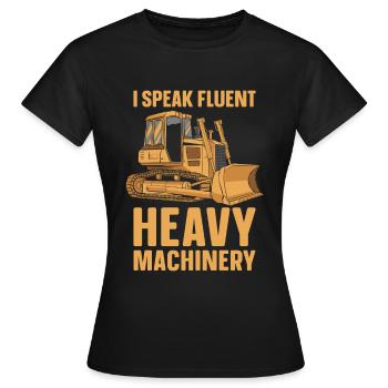 Bulldozer Planierraupe - T-shirt Femme - noir - Devant - AI Model Female 172 dark (172cm)