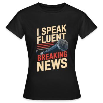 Presenter - Women's T-Shirt - black - Front - AI Model Female 172 dark (172cm)