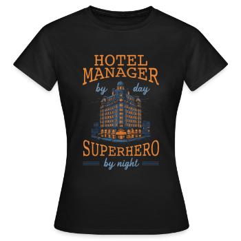 Hotel Manager - Women's T-Shirt - black - Front - AI Model Female 172 dark (172cm)