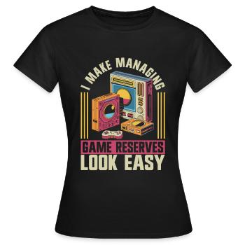 Garde-chasse - T-shirt Femme - noir - Devant - AI Model Female 172 dark (172cm)