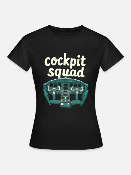 Flugingenieur Kader - Frauen T-Shirt - Schwarz