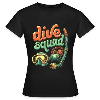 Commercial Diver Cadre - Women's T-Shirt - black - Front - AI Model Female 172 dark (172cm)