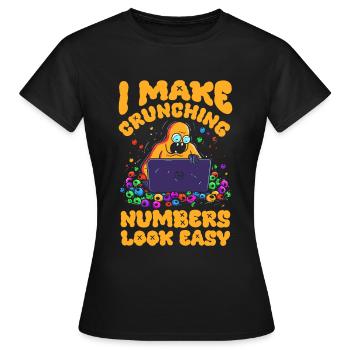 Analyste de données en science des données - T-shirt Femme - noir - Devant - AI Model Female 172 dark (172cm)