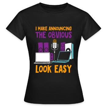 Ansager - Frauen T-Shirt - Schwarz - Vorne - AI Model Female 172 dark (172cm)