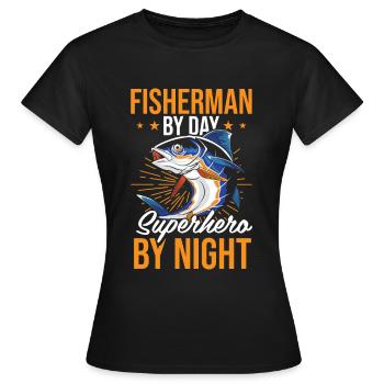 Fisherman - Women's T-Shirt - black - Front - AI Model Female 172 dark (172cm)