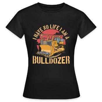 Bulldozer Planierraupe - T-shirt Femme - noir - Devant - AI Model Female 172 dark (172cm)