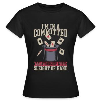 Card tricks - Women's T-Shirt - black - Front - AI Model Female 172 dark (172cm)
