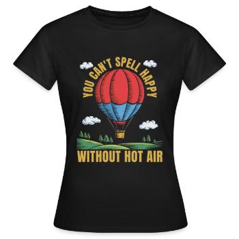 Montgolfière Montgolfière - T-shirt Femme - noir - Devant - AI Model Female 172 dark (172cm)