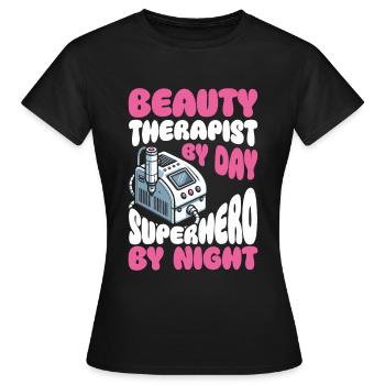 Esthéticienne - T-shirt Femme - noir - Devant - AI Model Female 172 dark (172cm)