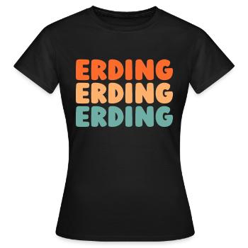 German city of Erding, Bavaria - Women's T-Shirt - black - Front - AI Model Female 172 dark (172cm)