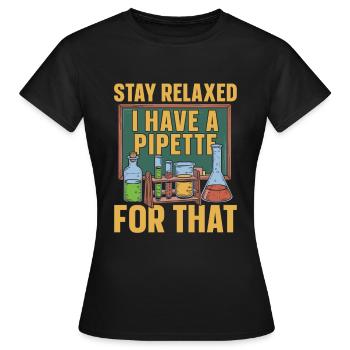 Assistant de laboratoire chimique - T-shirt Femme - noir - Devant - AI Model Female 172 dark (172cm)