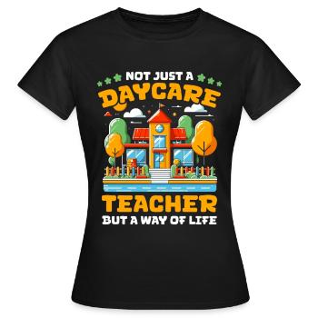 Institutrice de maternelle, assistante maternelle, assistante maternelle - T-shirt Femme - noir - Devant - AI Model Female 172 dark (172cm)