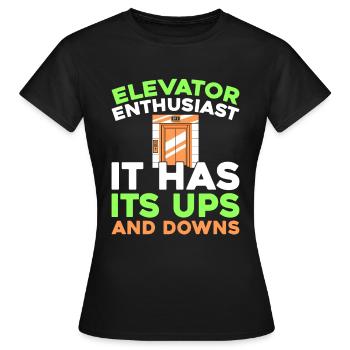 Elevator Elevator - Women's T-Shirt - black - Front - AI Model Female 172 dark (172cm)