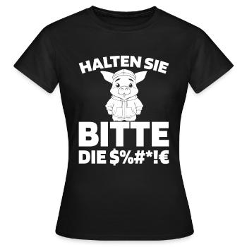 Porc Éleveur de porcs - T-shirt Femme - noir - Devant - AI Model Female 172 dark (172cm)