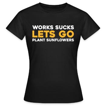 Tournesol - T-shirt Femme - noir - Devant - AI Model Female 172 dark (172cm)