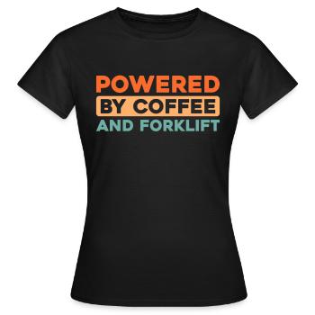 Chariot élévateur Chariot élévateur Café - T-shirt Femme - noir - Devant - AI Model Female 172 dark (172cm)