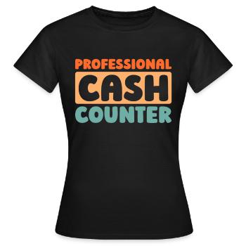Employé de banque - T-shirt Femme - noir - Devant - AI Model Female 172 dark (172cm)