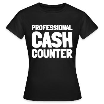 Employé de banque - T-shirt Femme - noir - Devant - AI Model Female 172 dark (172cm)