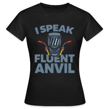 Forgeron métallurgiste - T-shirt Femme - noir - Devant - AI Model Female 172 dark (172cm)