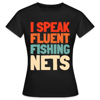 Fisherman - Women's T-Shirt - black - Front - AI Model Female 172 dark (172cm)