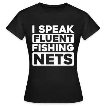 Fisherman - Women's T-Shirt - black - Front - AI Model Female 172 dark (172cm)