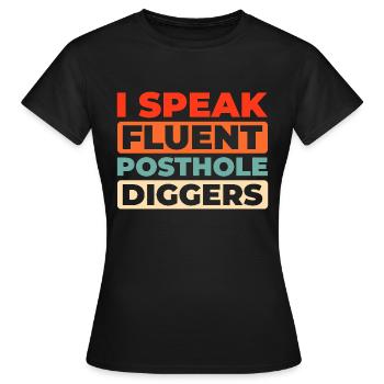 Installateur de clôture - T-shirt Femme - noir - Devant - AI Model Female 172 dark (172cm)