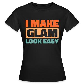 Esthéticien - T-shirt Femme - noir - Devant - AI Model Female 172 dark (172cm)
