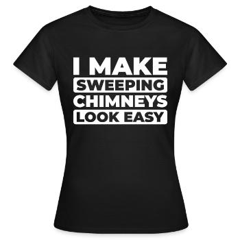 Schornsteinfeger - Frauen T-Shirt - Schwarz - Vorne - AI Model Female 172 dark (172cm)