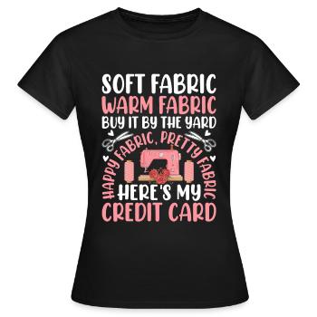 Funny Sewing & Quilting T-Shirt Quilter - Women's T-Shirt - black - Front - AI Model Female 172 dark (172cm)