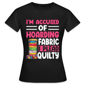 Couture et courtepointe amusantes - T-shirt Femme - noir - Devant - AI Model Female 172 dark (172cm)