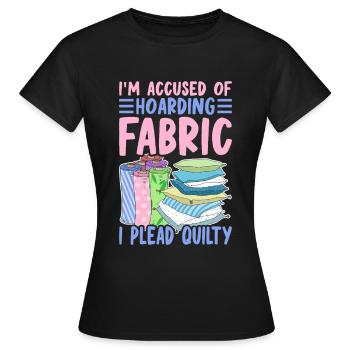 Couture et courtepointe amusantes - T-shirt Femme - noir - Devant - AI Model Female 172 dark (172cm)