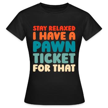 Prêteur sur gages - T-shirt Femme - noir - Devant - AI Model Female 172 dark (172cm)