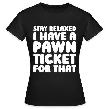 Prêteur sur gages - T-shirt Femme - noir - Devant - AI Model Female 172 dark (172cm)