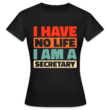 Secrétaire - T-shirt Femme - noir - Devant - AI Model Female 172 dark (172cm)