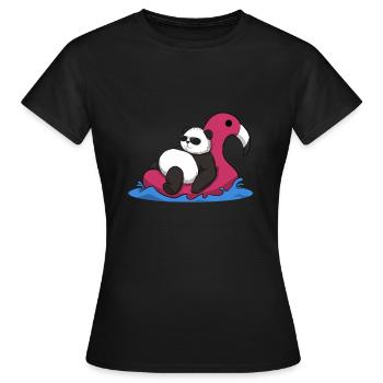 Panda Floater Chiller Chill Out - T-shirt Femme - noir - Devant - AI Model Female 172 dark (172cm)