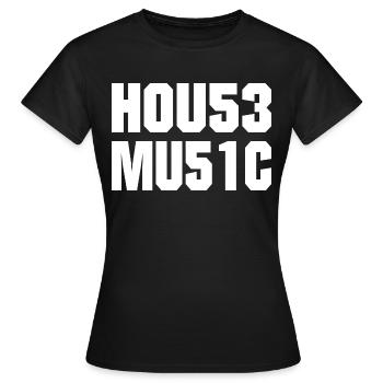 Techno - Techno music - Rave - House Music - Frauen T-Shirt - Schwarz - Vorne - AI Model Female 172 dark (172cm)