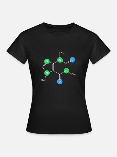 Chemie Koffein - Frauen T-Shirt - Schwarz