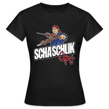 Schaschlik Fleisch Spieße Grillen BBQ Geschenkidee - Frauen T-Shirt - Schwarz - Vorne - AI Model Female 172 dark (172cm)