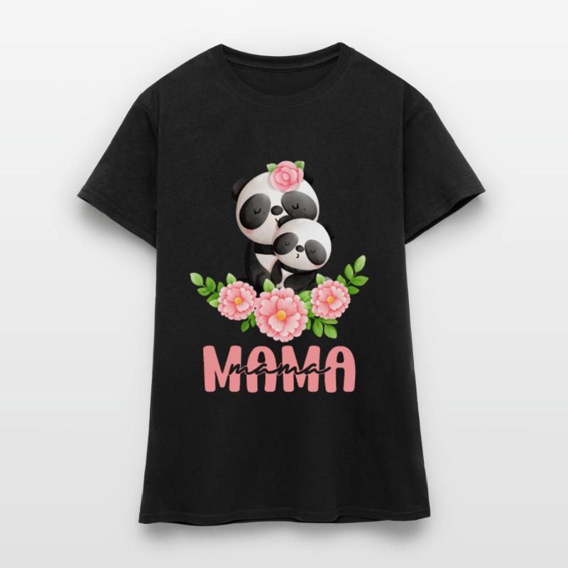 Panda Mama Mom Mutter Muttertag Geschenkidee Frauen T-Shirt