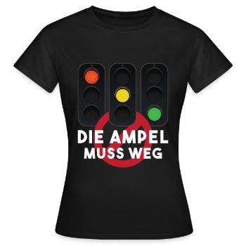 Die Ampel muss weg - Frauen T-Shirt - Schwarz - Vorne - AI Model Female 172 dark (172cm)