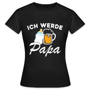 Ich werde Papa werdender Papa Vater - Frauen T-Shirt - Schwarz - Vorne - AI Model Female 172 dark (172cm)