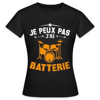 Ich kann keine Batterie haben - Frauen T-Shirt - Schwarz - Vorne - AI Model Female 172 dark (172cm)