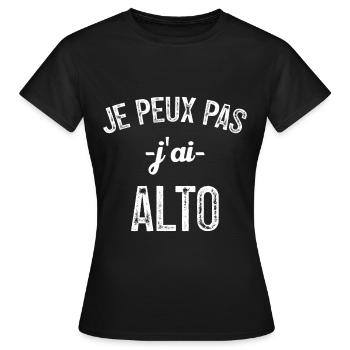 Ich kann nicht, ich habe Bratsche - Frauen T-Shirt - Schwarz - Vorne - AI Model Female 172 dark (172cm)