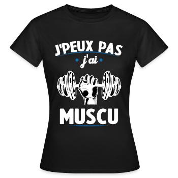 I can't I worked out - Women's T-Shirt - black - Front - AI Model Female 172 dark (172cm)