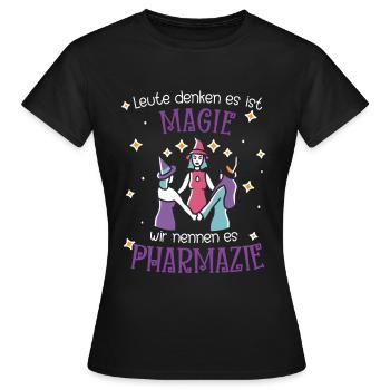 Pharmacie | Magie de la pharmacie - T-shirt Femme - noir - Devant - AI Model Female 172 dark (172cm)