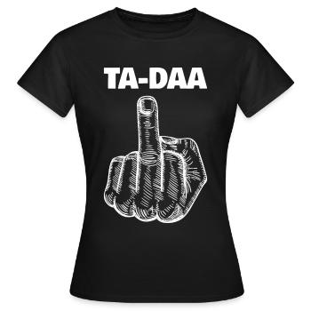 Majeur Ta Daa Doigt puant - T-shirt Femme - noir - Devant - AI Model Female 172 dark (172cm)