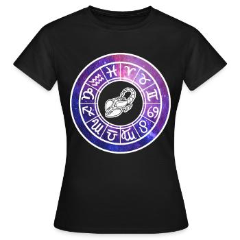 Horoscope du signe du zodiaque du signe du zodiaque du Scorpion - T-shirt Femme - noir - Devant - AI Model Female 172 dark (172cm)