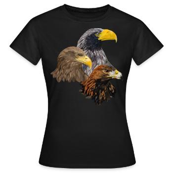 Oiseaux de proie - T-shirt Femme - noir - Devant - AI Model Female 172 dark (172cm)