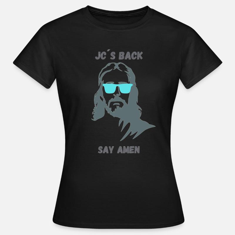 JC S back turquoise - Women's T-Shirt - black